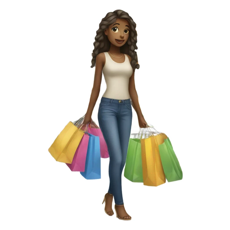 Beautifull girl of Shopping  sticker