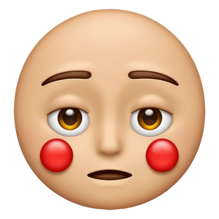 a emoji with its eyes closed, with a red X in its eyes, not smiling sticker