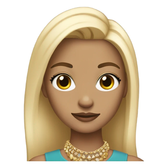 blonde girl with jewelry look sticker