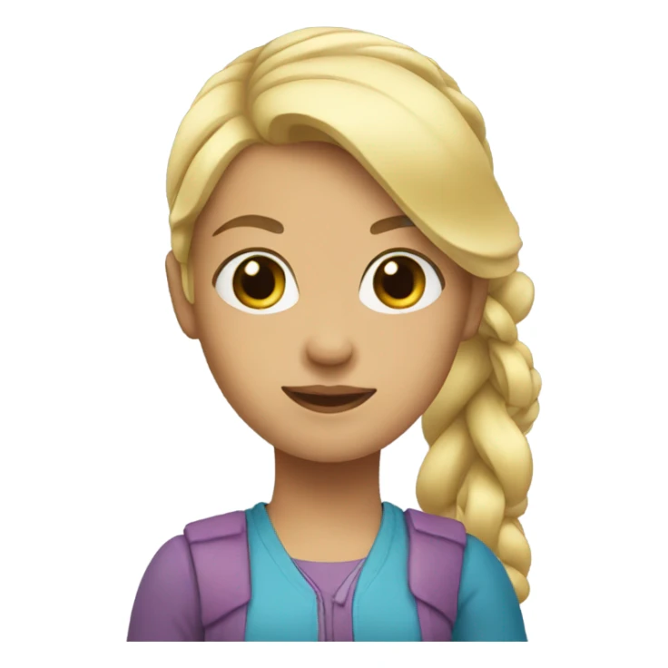 Blonde ponytail girl  sticker