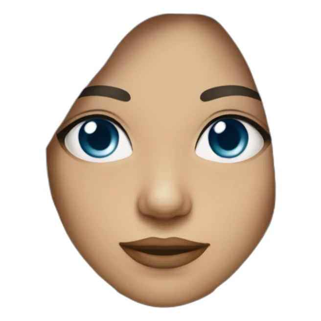 Uma Mulher branca cabelo liso curto e olhos azuis sticker