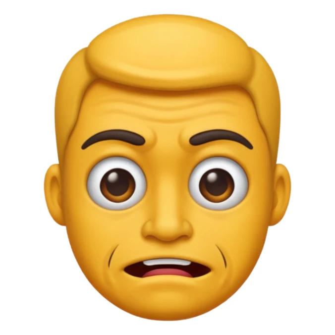 an ugly human, male sticker