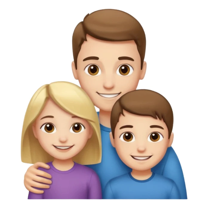 Big brother and small sister loving sticker