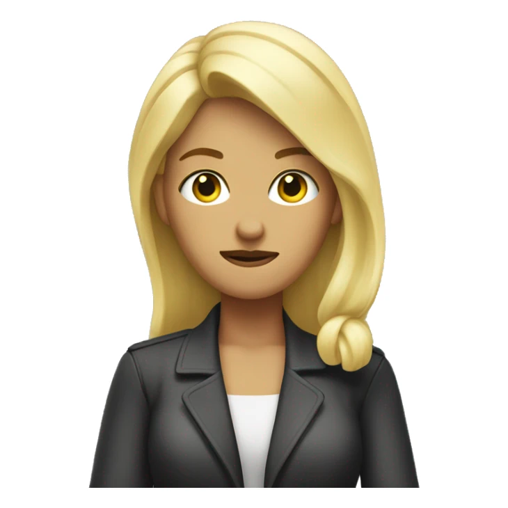 Blonde woman giving thumbs down sticker