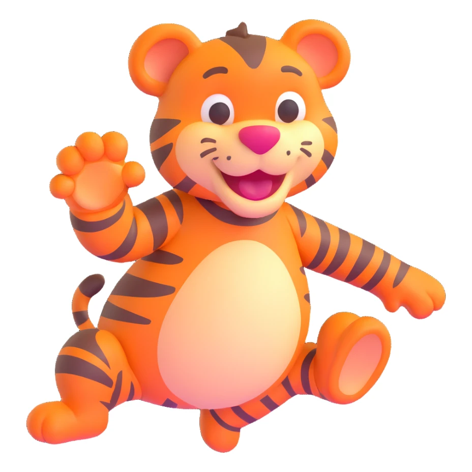 Tigger from Winnie the Pooh, bouncy and cheerful sticker