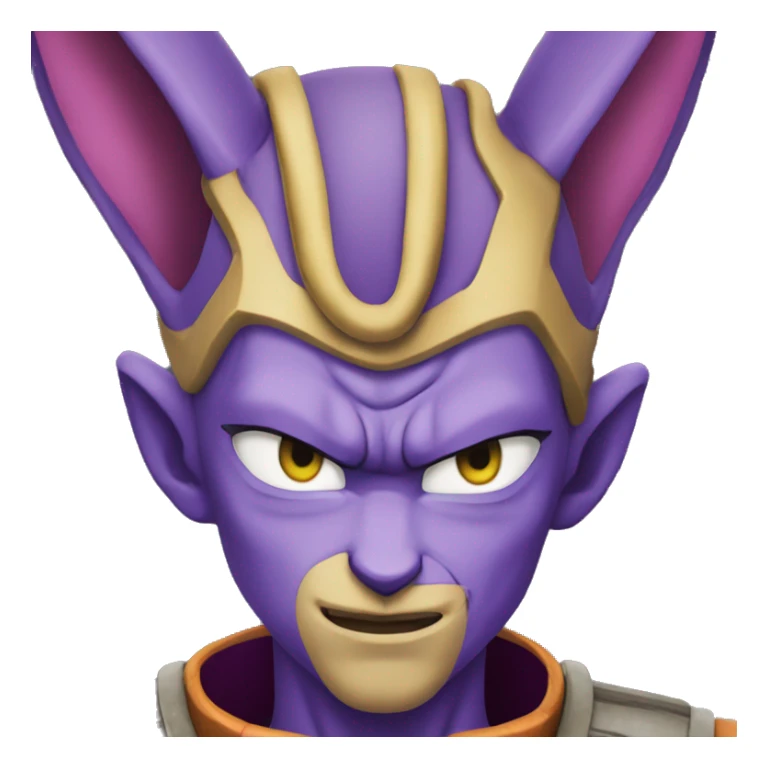 The face of beerus from dragon ball super sticker