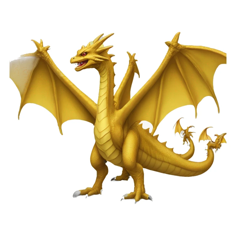 
Ghidorah is a massive, golden, three-headed dragon with bat-like wings, long tails, and no arms. sticker