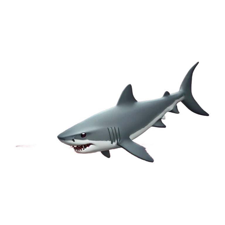 Shark swimming in red water  sticker