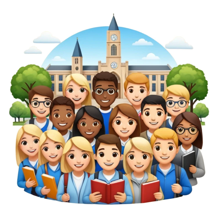 Helping students to study abroad in different countries and universities  sticker