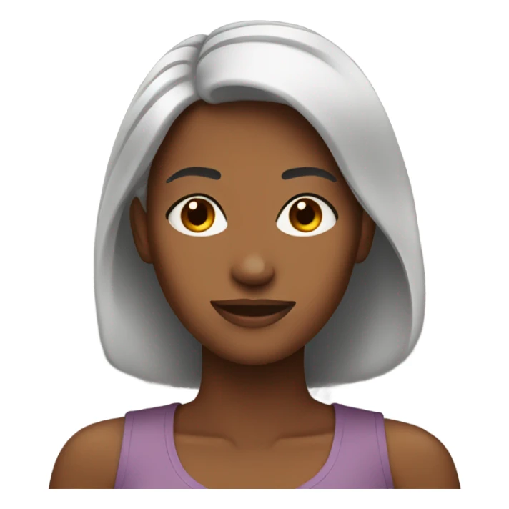 Women smug face brown skin  sticker