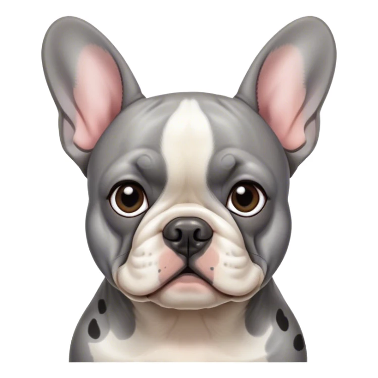 spotted grey French bull dog sticker