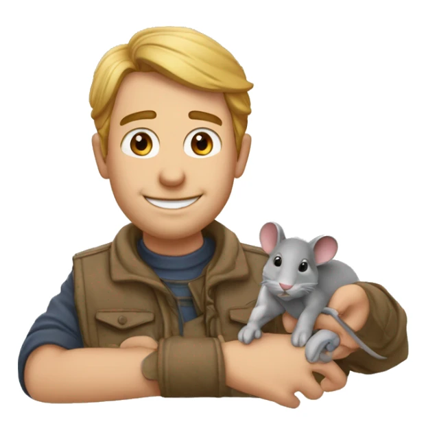 Main manche avec le mouse replié dans le premier doigt replié sticker