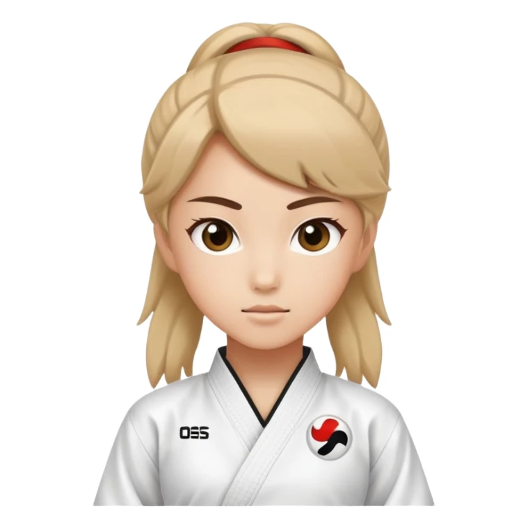 A girl in a teakwondo  sticker