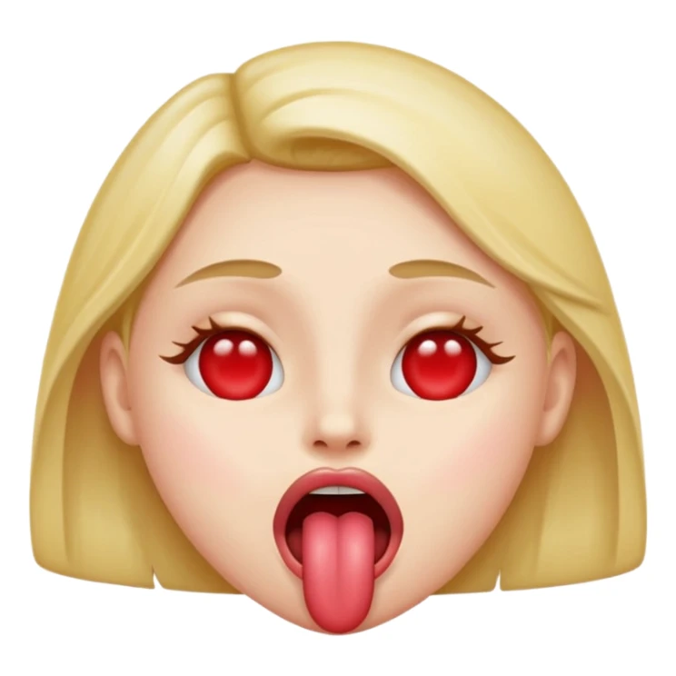 heart eyes tongue sticking out sticker