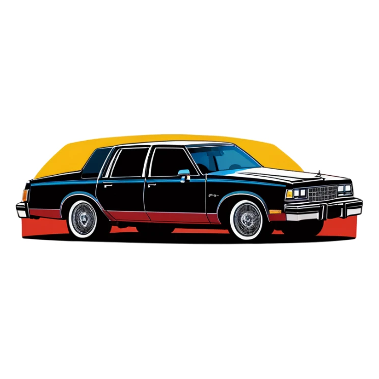 1987 Chevrolet caprice on 26 inch forgiatos  sticker