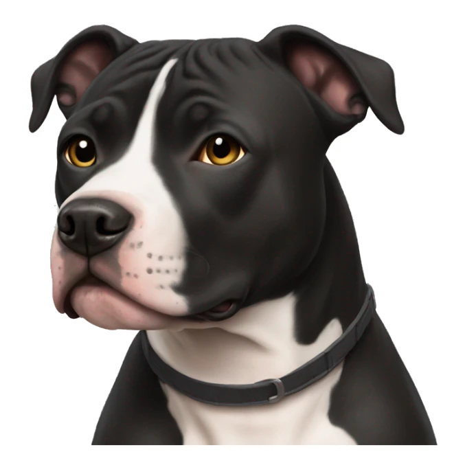 Black American Staffordshire Terrier sticker