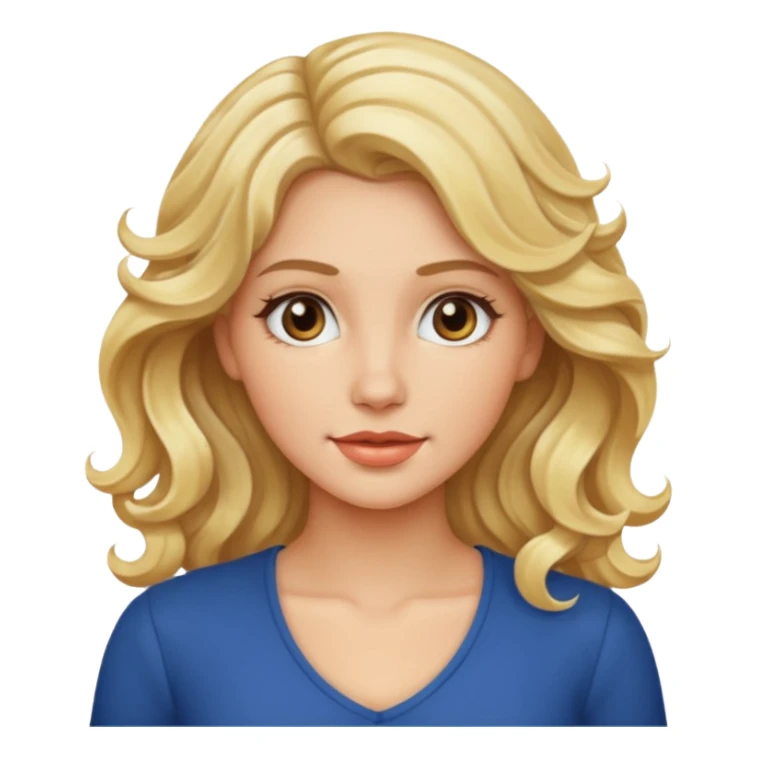 Beautiful blonde woman with waves sticker