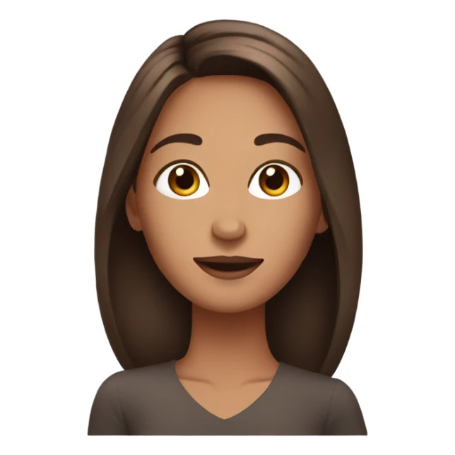 woman using skincare brown hair sticker