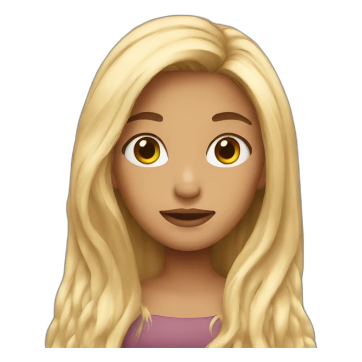 Shaten girl with long hair sticker