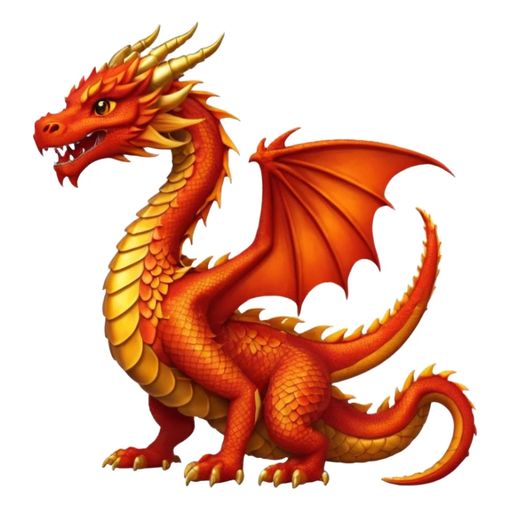Beautiful royal looking but fiery dragon sticker