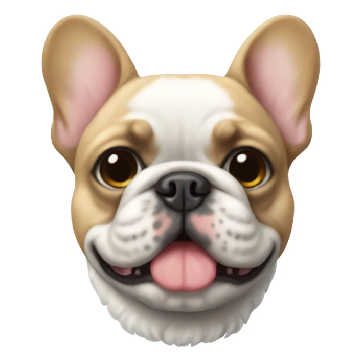 Fluffy French bulldog sticker