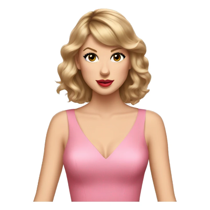 taylor swift in a pink dress sticker