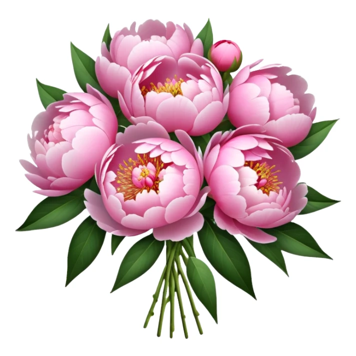 elegant bouquet of pink peonies sticker