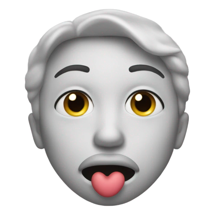 Emoji face blowing a kiss with hand sticker