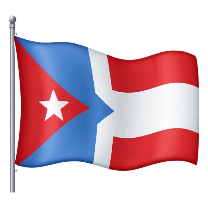 Emoji du drapeau de la Yougoslavie avec un drapeau en ligne comme celui de l’Allemagne avec en haut du bleu au milieu du blanc avec un étoile et en bas du rouge  sticker