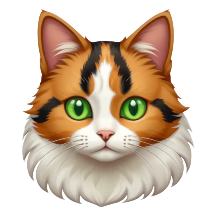cat with white, brown, and black fur sticker