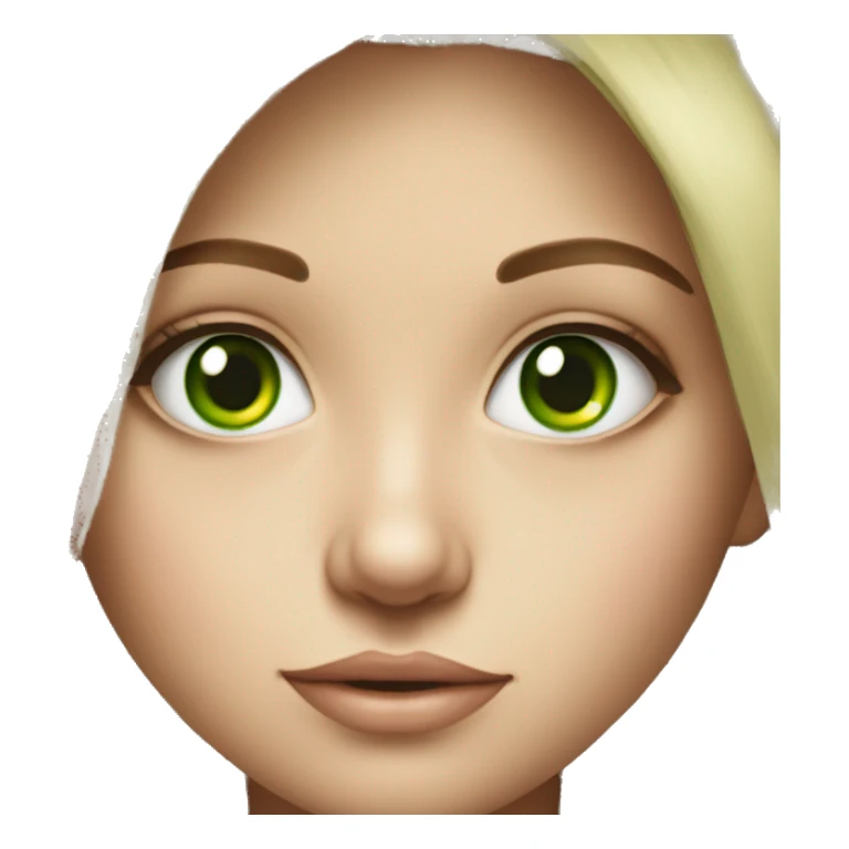 realistic portrait of a girl green eyes sticker