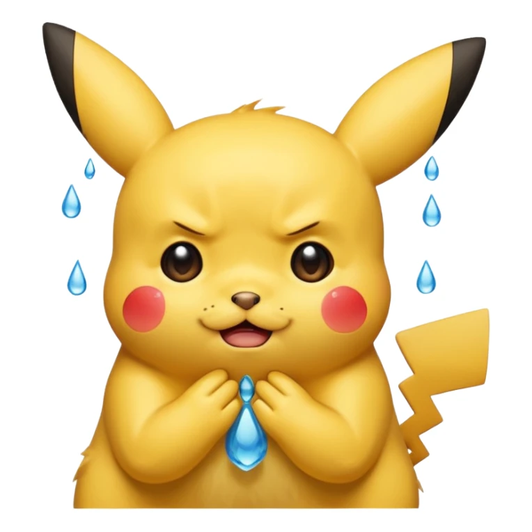 cute Pikachu crying sticker