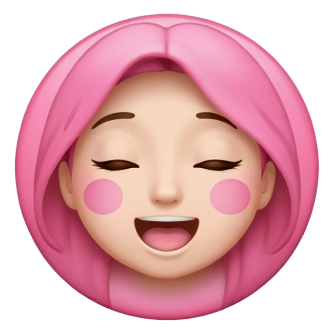 happy pink circle very excited very happy closed eyes completely pink sticker