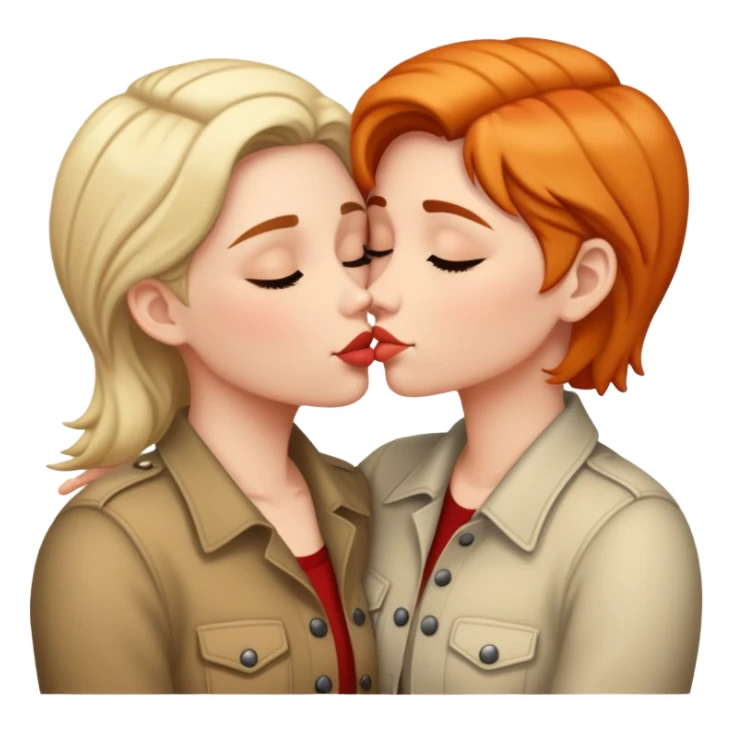 Lesbian couple kiss  sticker