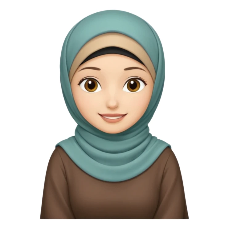 Hijabi girl sitting sticker