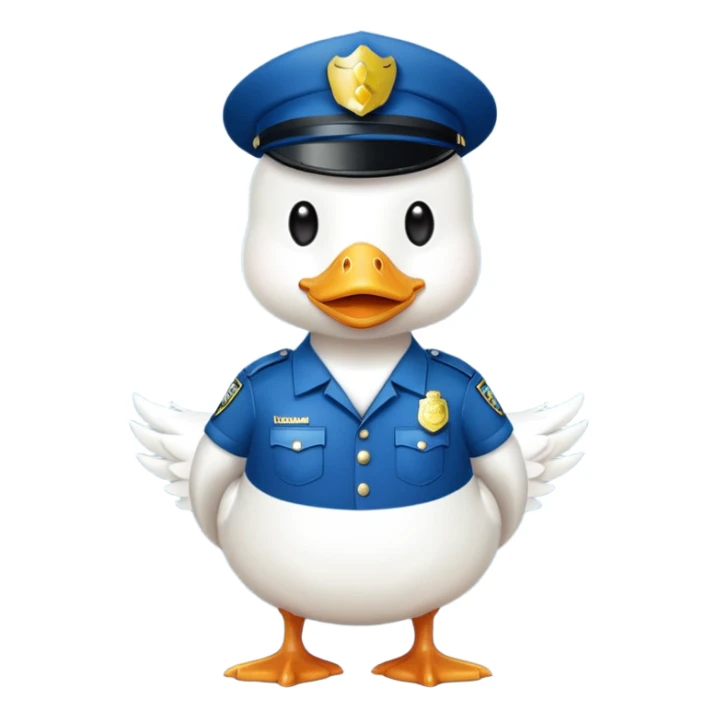 Police white duck full body sticker