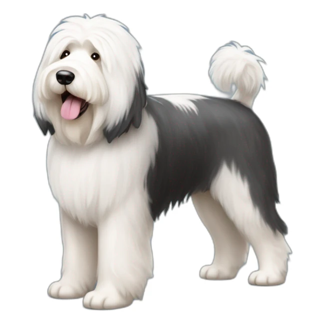 Dog old english sheepdog full-height sticker