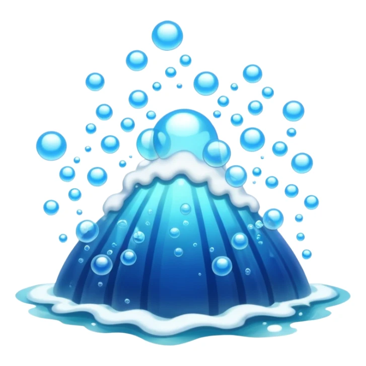 An ocean with a lot of bubbles errupting from it sticker