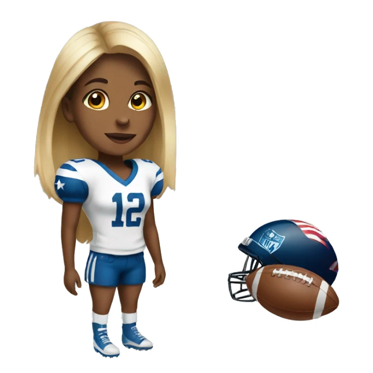 girl with american footbal sticker