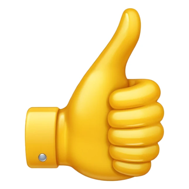 thumbs up emoji, positive and bold sticker
