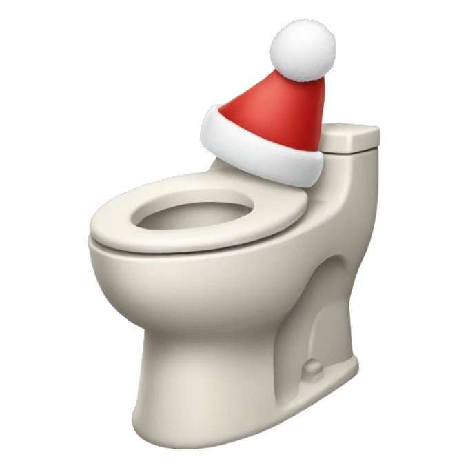 Skibidi toilet with Christmas hat sticker