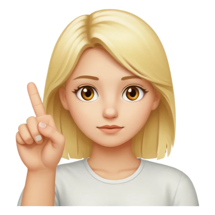 Hazel eyed blonde girl sticking up the middle finger  sticker