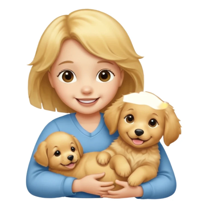 Baby with Dog. sticker