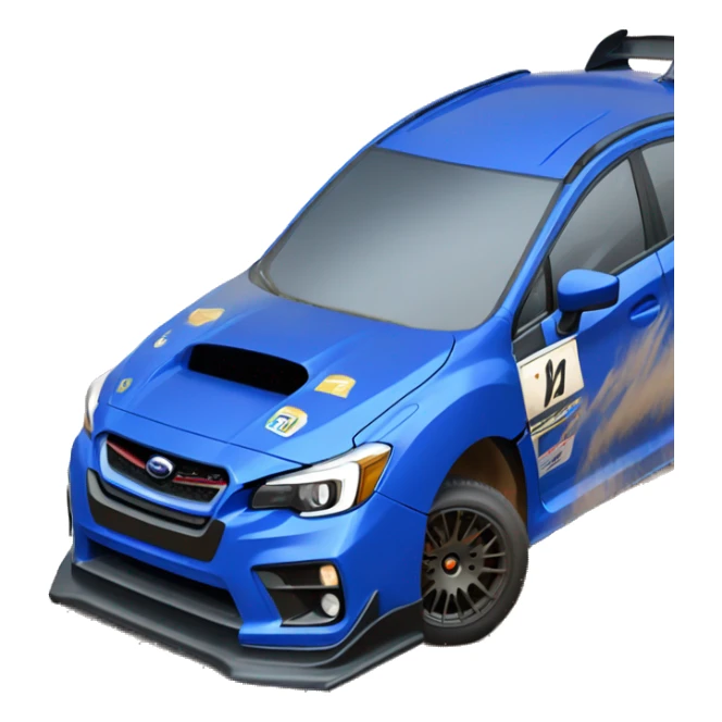 Blue Subaru Impreza wrx sti racing it the desert sticker