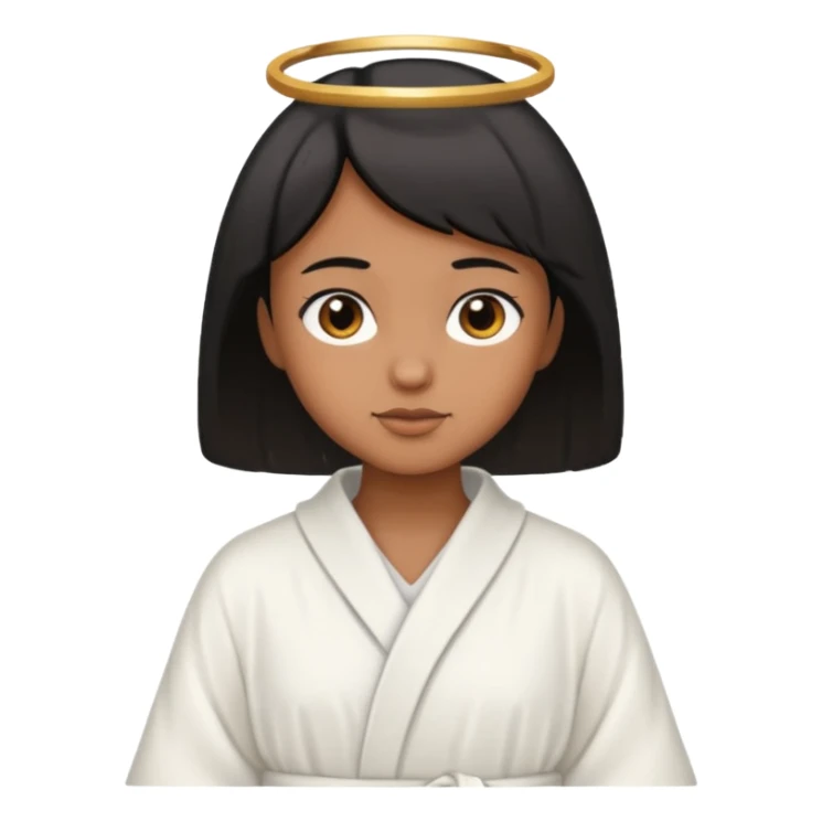 angel with brown skin, short black hair sticker