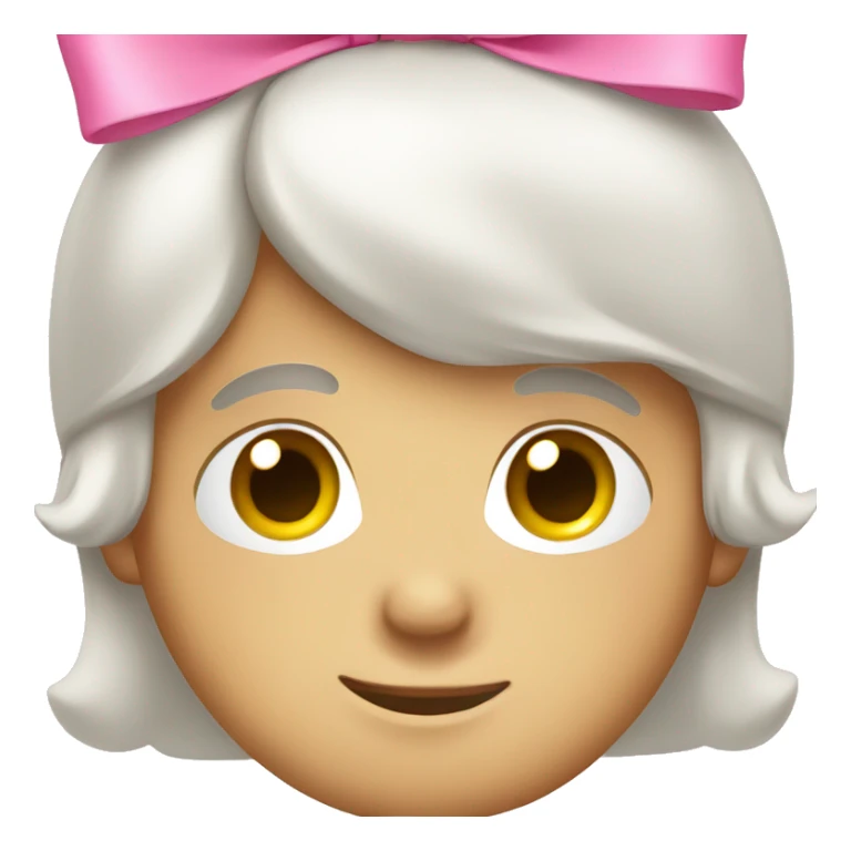white boy with two pink bows on head  sticker