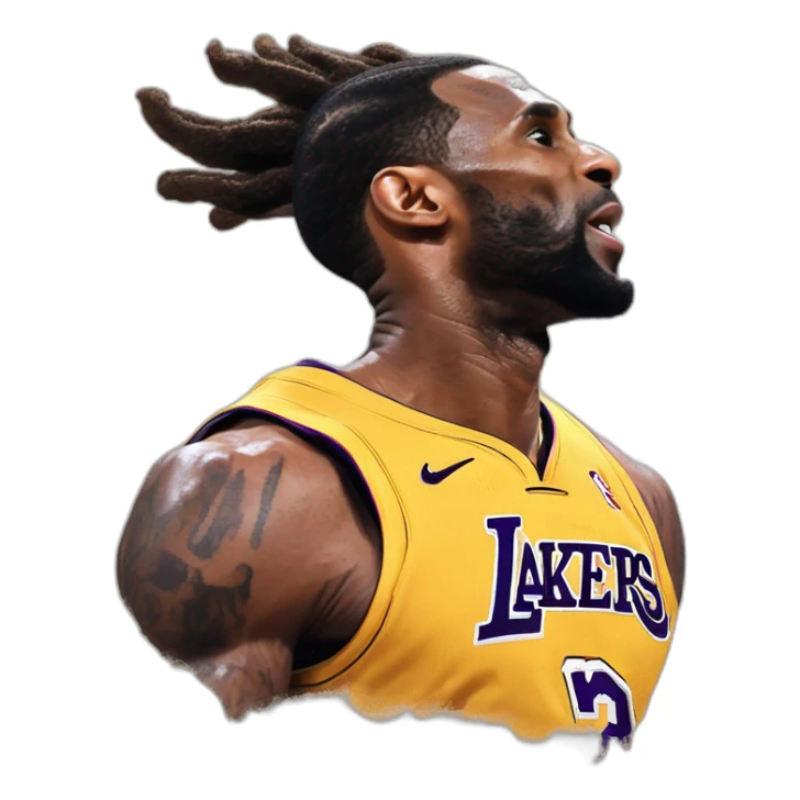 Kobe bryan alley oop to lebron james going super saiyan god sticker