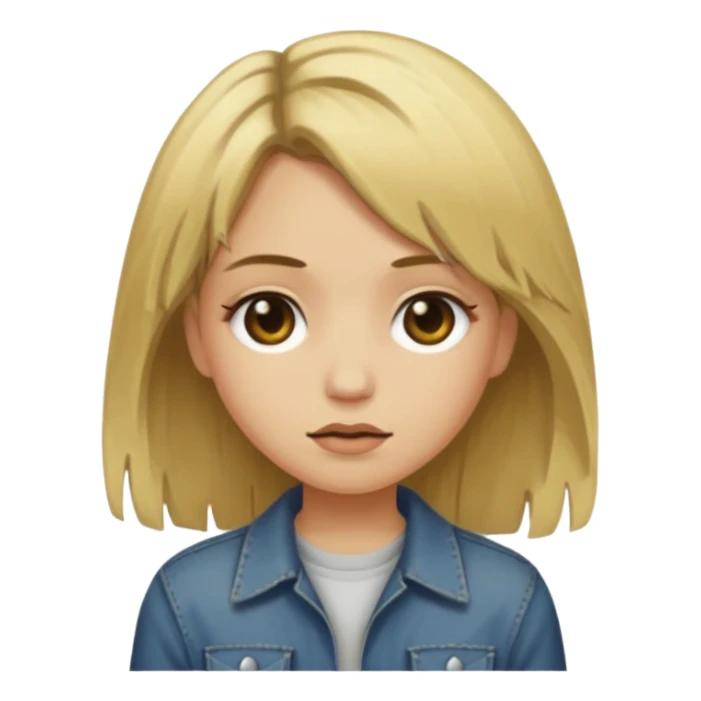 grunge girl with dirty blonde hair sticker