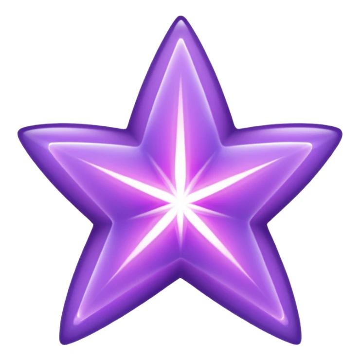 Purple void star that looks ethereal and only has four points sticker