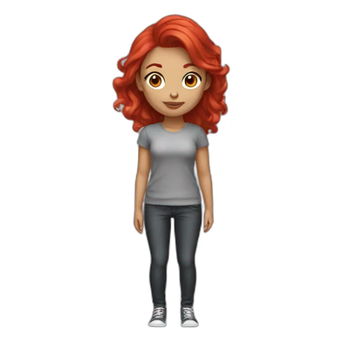 designer girl red hair  sticker